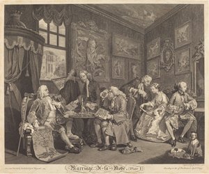 Evlilik a la Mode: pl.1 by Louis Gerard Scotin after William Hogarth