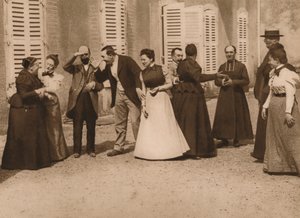 Konuşan insanların açık havada toplanması, 1937.