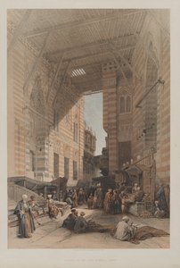 Mısır ve Nubia, Cilt III: İpek Mercers Pazarı, Kahire, 1848. by Louis Haghe