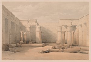 Mısır ve Nubia: Cilt II - No. 18, Medinet Abou, Thebes by Louis Haghe
