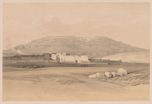 Mısır ve Nubia: Cilt II - No. 20, Medinet Abou, Thebes, 1838. by Louis Haghe