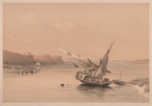 Mısır ve Nubia: Cilt II - No. 6, Ibrim Kalesine Yaklaşım, Nubia, 1838. by Louis Haghe
