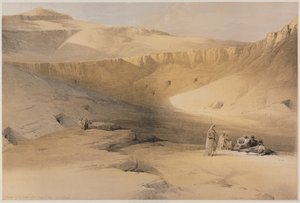 Mısır ve Nubia, Cilt II: Thebes Krallarının Mezarlarına Giriş, Bab-El-Malouk, 1848. by Louis Haghe