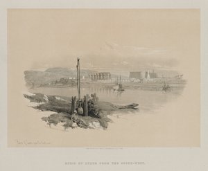 Mısır ve Nubia, Cilt I: Güneybatıdan Luksor Harabeleri, 1846. by Louis Haghe