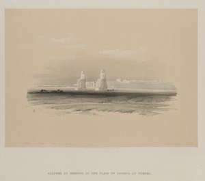 Mısır ve Nubia, Cilt I: Memnon Heykelleri, Thebes by Louis Haghe