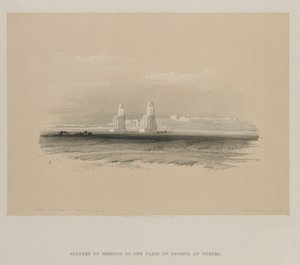 Mısır ve Nubia, Cilt I: Memnon Heykelleri, Thebes, 1846. by Louis Haghe