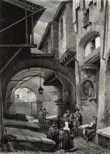 Getto, Roma, S.V. Hunt, Cassell und Company, 1847 by Louis Haghe