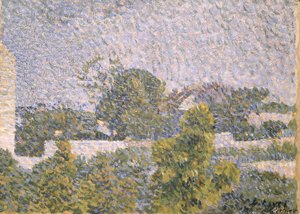 Peyzaj (katmanlı karton üzerine kabri(?)) by Louis Hayet