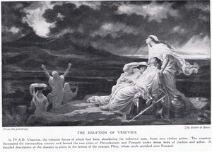 Vezüv 79AD'nin patlaması by Louis Hector Leroux