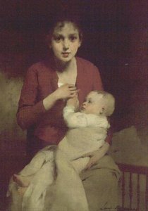 Anne ve Çocuk by Louis Henri Deschamps
