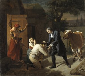 Francois Fenelon (1651-1715) bir köylüden çalınan bir ineği geri getiriyor - Fenelon, Hersent, Louis (1777-1860) tarafından, bir Çalınan İneği Köylüye İade Ediyor. Tuval üzerine yağlıboya. Boyut: 97.5x109.5cm. Ulusal Müze Stockholm
