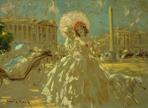 Place de la Concorde (tuval üzerine yağlı boya) by Louis Icart