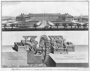 A paper mill, illustration from the 