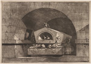 Sfenksli Mezar: Sfenks Destekli Lahit Üzerinde Baykuşlu Cenaze Anıtı, c. 1779-84.
