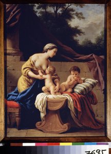 Anne ve çocuklar. Hayırseverlik Alegorisi. (Anne ve Çocuklar. Hayırseverlik Alegorisi). Louis Jean Francois Lagrenee