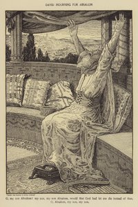 David Abşalom için yas tutuyor by Louis John Rhead