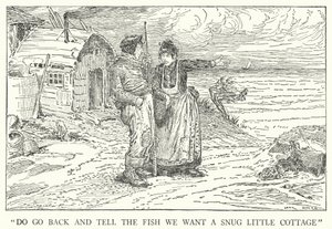 "Geri dön ve balığa rahat küçük bir kulübe istediğimizi söyle" (lito) by Louis John Rhead