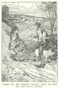 "Dikkat edin! Değerli arkadaşım, domuzunuz sizi bir sıyrık içine sokabilir" (lito) by Louis John Rhead