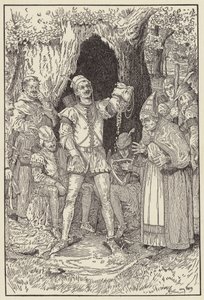 İşte para yeter usta, küçük John, hesabı ödemeye by Louis John Rhead