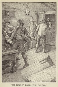 Robert Louis Stevenson tarafından Kaçırılanlar için İllüstrasyon by Louis John Rhead