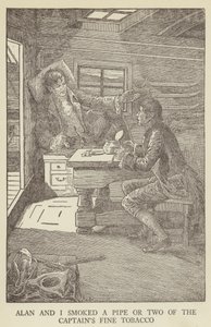 Robert Louis Stevenson tarafından Kaçırılanlar için İllüstrasyon by Louis John Rhead