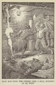 Robert Louis Stevenson tarafından Kaçırılanlar için İllüstrasyon by Louis John Rhead