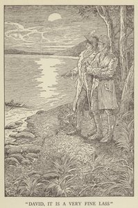 Robert Louis Stevenson tarafından Kaçırılanlar için İllüstrasyon by Louis John Rhead