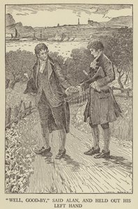 Robert Louis Stevenson tarafından Kaçırılanlar için İllüstrasyon by Louis John Rhead