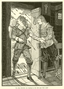 Böylece Christian araya girerken, diğeri ona bir Çekme Yaptı (gravür) by Louis John Rhead