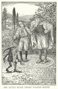 Küçük siyah cüce etrafta dolaştı (litho) by Louis John Rhead
