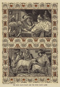 Zengin adamın ziyafeti ve fakir adamın kuzusu by Louis John Rhead