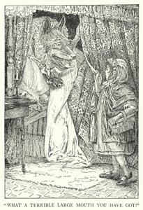 "Ne kadar büyük bir ağzın var!" (lito) by Louis John Rhead