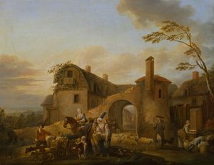 Günün dört saati: Sabah by Louis Joseph (Watteau de Lille)(attr. to) Watteau