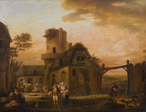 Günün dört saati: Gece by Louis Joseph (Watteau de Lille)(attr. to) Watteau