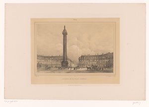 Colonne Vendôme'un görünümü Colonne de la Place Vendôme (nesne üzerinde başlık) Paris'te ve çevresinde görünümler (dizi başlığı) Paris (nesne üzerinde dizi başlığı) by Louis Julien Jacottet