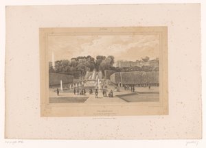 Saint-Cloud Vue générale de la Cascade parkındaki Saint-Cloud kalesinin görünümü, du grand Jet et du Château (nesne üzerinde başlık) Paris ve çevresinden görüntüler (seri başlığı) St. Cloud (nesne üzerinde dizi başlığı)