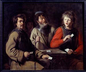 Louis Le Nain (1593-1648) 1640 Aix en Provence, Musee Granet tarafından Tablo Oynayan Askerler