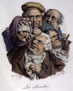 Gözlükler, c.1820 (gravür) by Louis Leopold (after) Boilly
