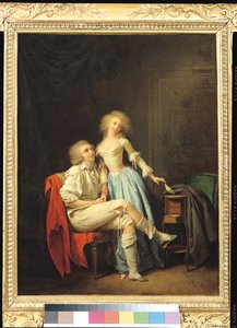 Kaçan Kuşlu Çift (tuval üzerine yağlı boya) by Louis Leopold Boilly