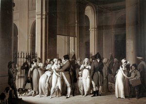 Kraliyet Sarayı galerileri. Louis Leopold Boilly'nin (1761 - 1845) çizimi by Louis Leopold Boilly