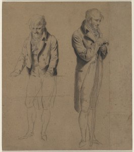 Bilardo Oyunu için İki Ayakta Figür Çalışması, c. 1807. by Louis Leopold Boilly