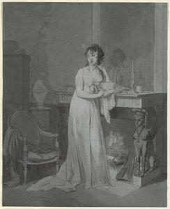 Şömine Önünde Kadın, c. 1803. by Louis Leopold Boilly