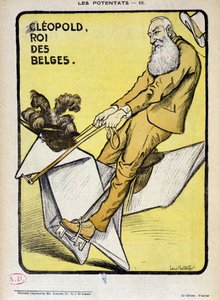 Kağıt at üzerinde Belçikalıların Kralı Leopold