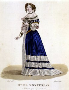 Rochechouart Mortemart, Marquise de Montespan (veya Madame de Montespan) (1640-1707) tarafından Francoise Athenais (Francoise-Athenais) - Louis Maris Lante tarafından çizilen “Fransız Ünlü Kadınlar Galerisi”nde, Paris