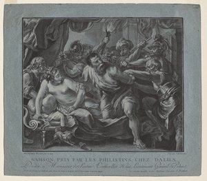 Filistliler tarafından Delilah'ın Evinde Alınan Şimşon by Louis Marin Bonnet
