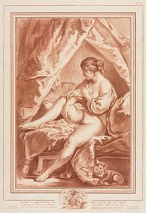 Yatakta Oturan Genç Kadın, 1764