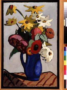 Mavi vazoda çiçek buketi Tablo, Louis Mathieu Verdilhan (1875-1928) Dim. 71,5x45,5 cm Zorunlu olarak belirtilmesi: Marsilya, Provence ile ilgili koleksiyon temeli