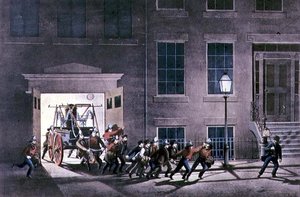 Gece Alarmı, pub. Currier ve Ives, New York tarafından
