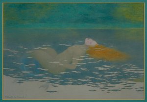 Denizkızı (ipek üzerine guaj)