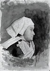 Brittany Köylü Kadın, 1884. by Louis Michel Eilshemius